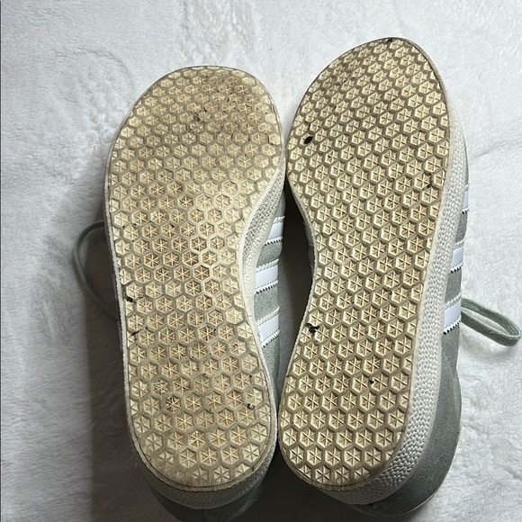 Adidas Green and White Sneakers with Suede Upper - Picture 6 of 15